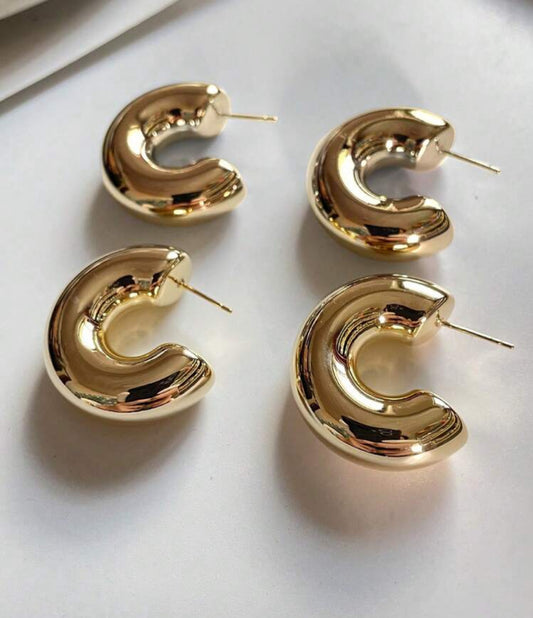 Gold earrings