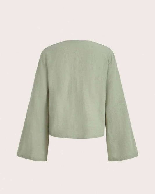 Front tie blouse