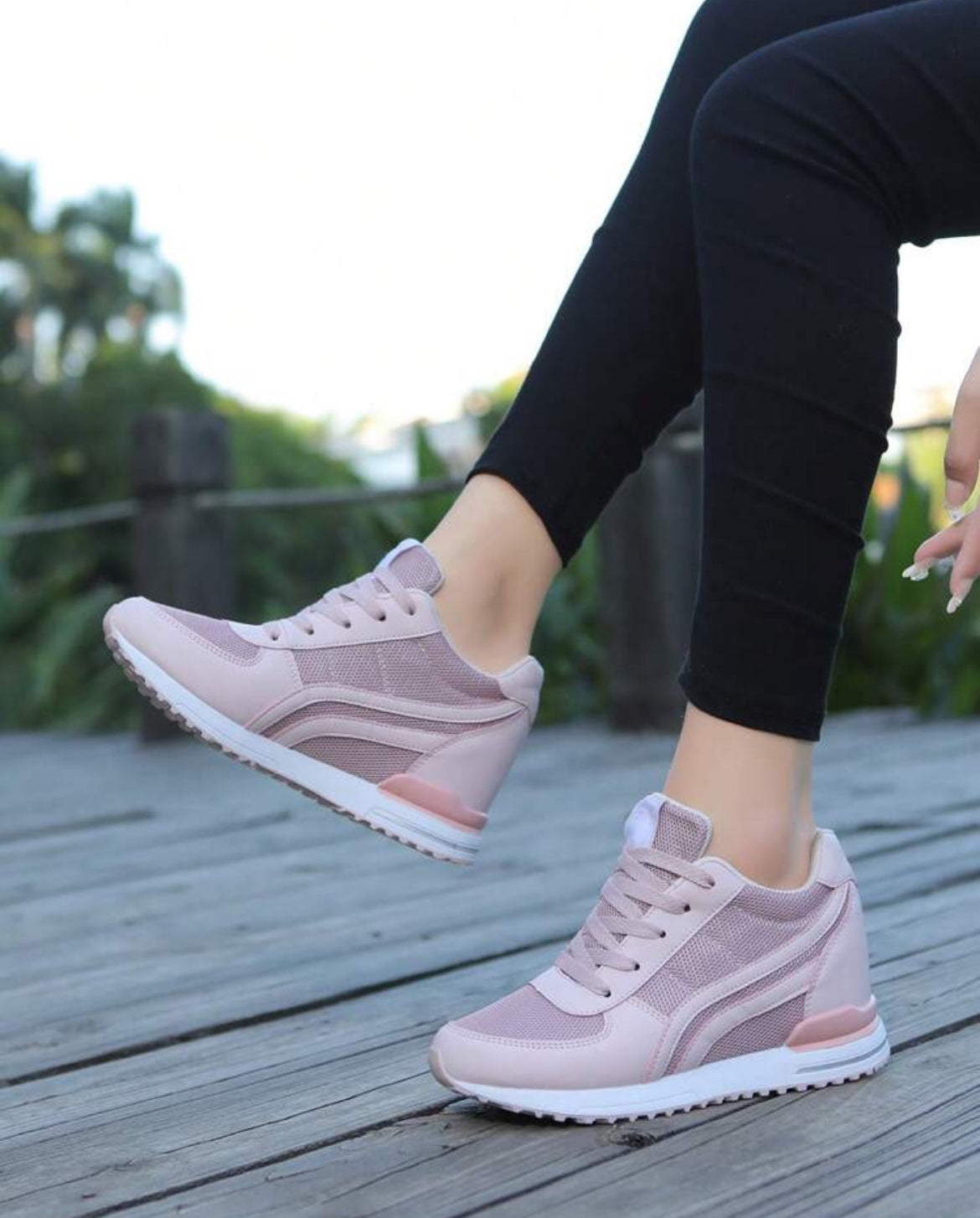 Pink sneakers