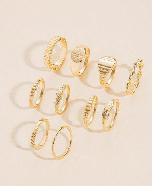 10pcs rings set