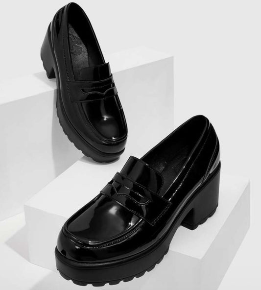 Black loafers