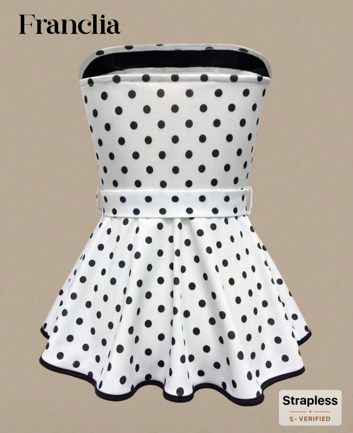 Strapless top