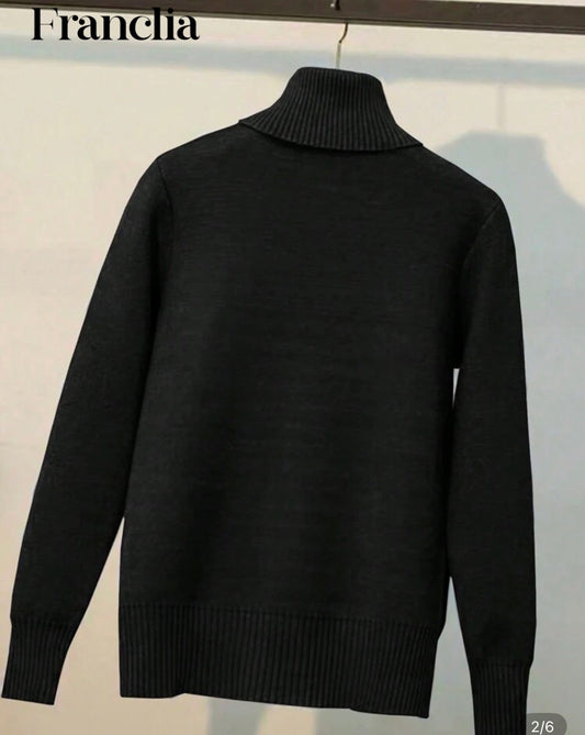 High neck pullover