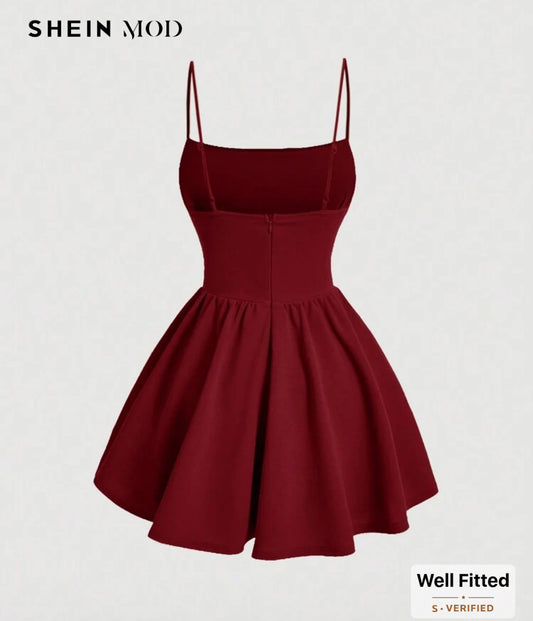 Burgundy dress