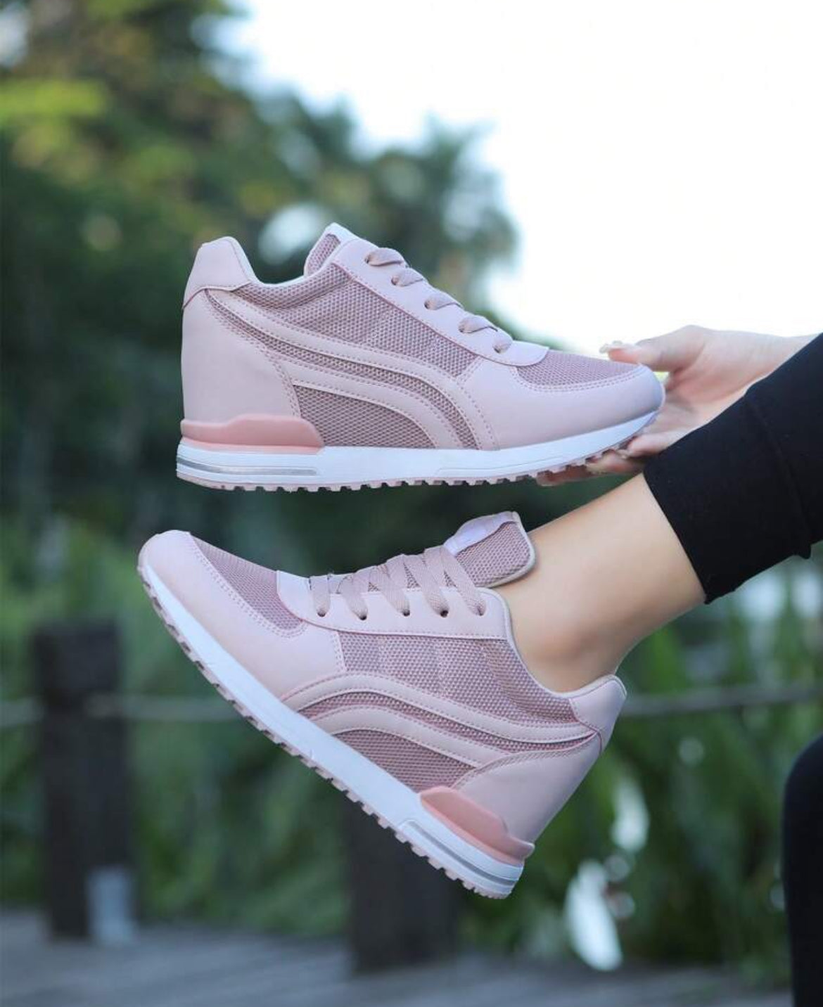 Pink sneakers