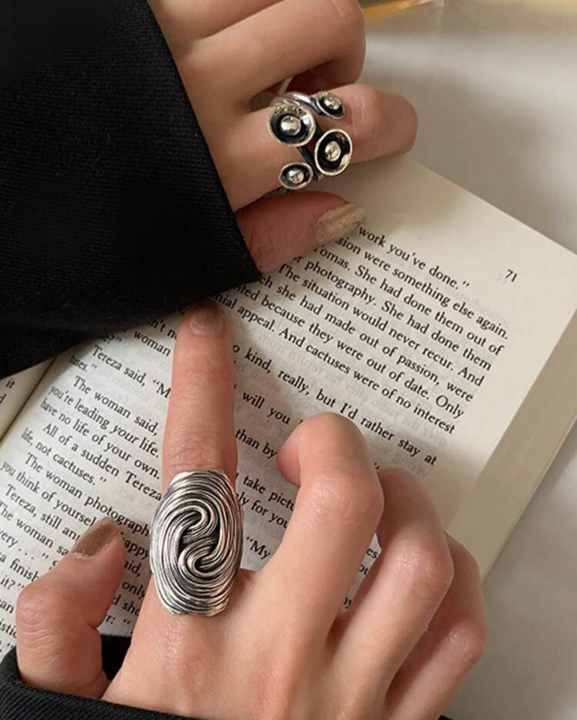 2pcs rings set