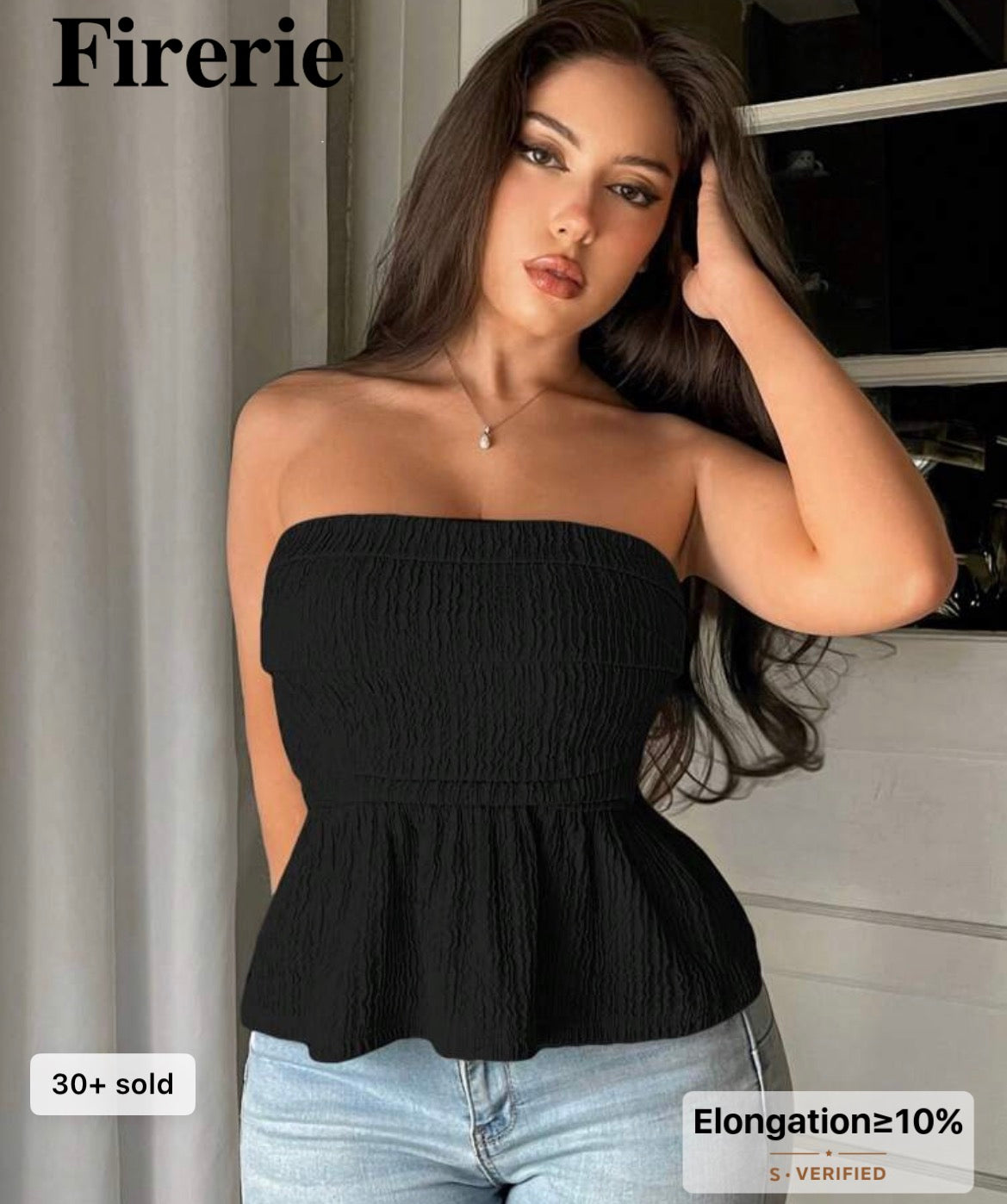 Strapless top
