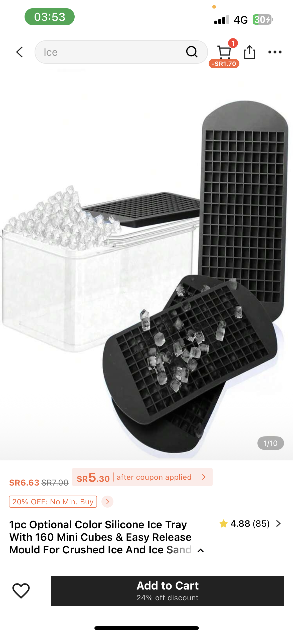 Silicon ice cubes
