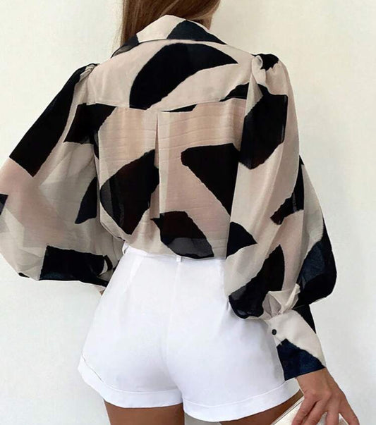 Long-sleeve blouse