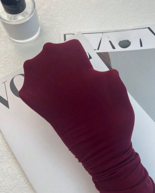Burgundy voile