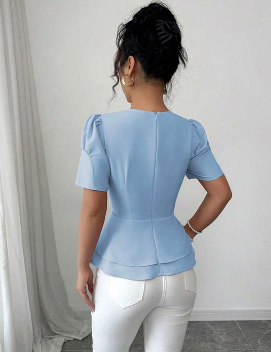Baby blue blouse