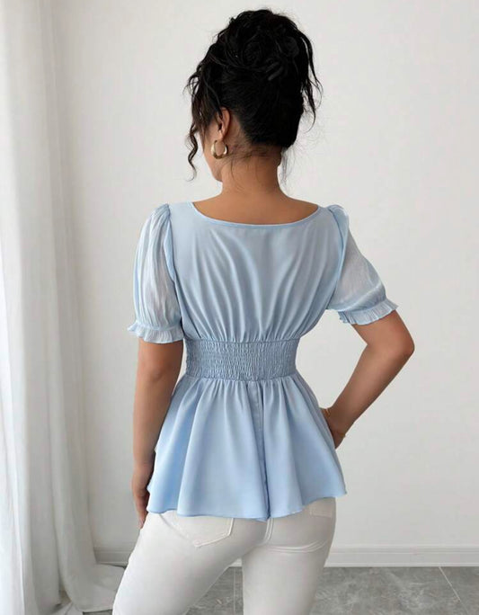 Baby blue blouse
