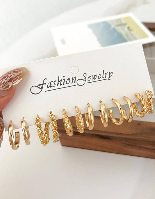 6 pairs earrings set