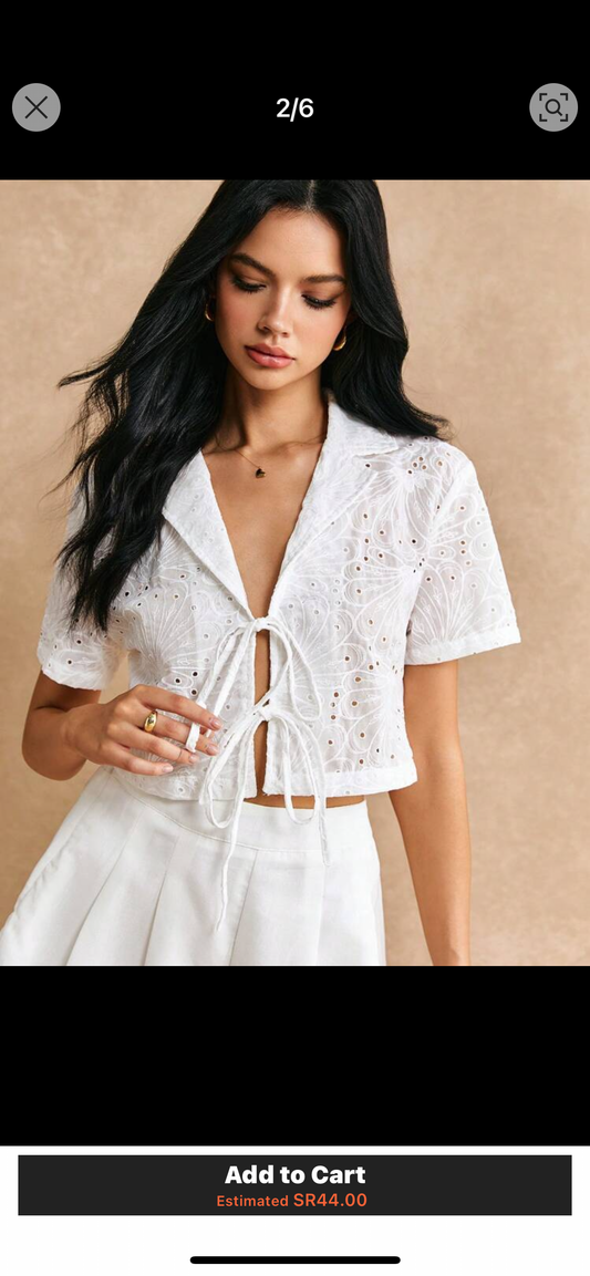 Front tie blouse