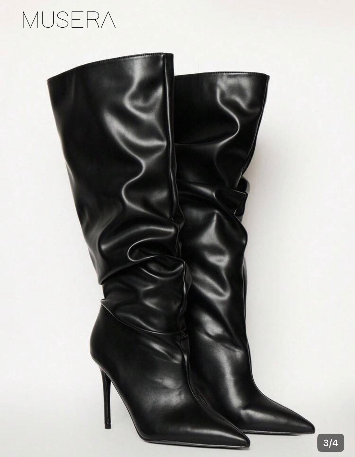 High-knee boots
