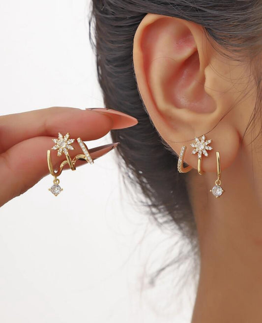 Gold earrings