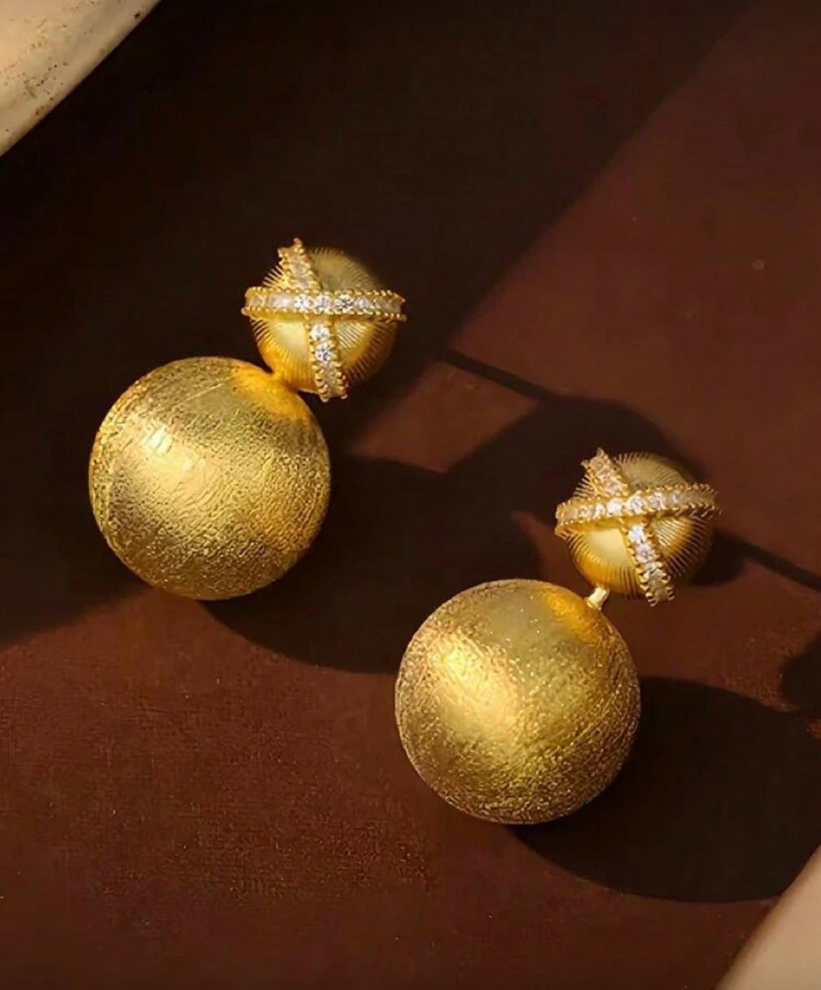 Gold earrings