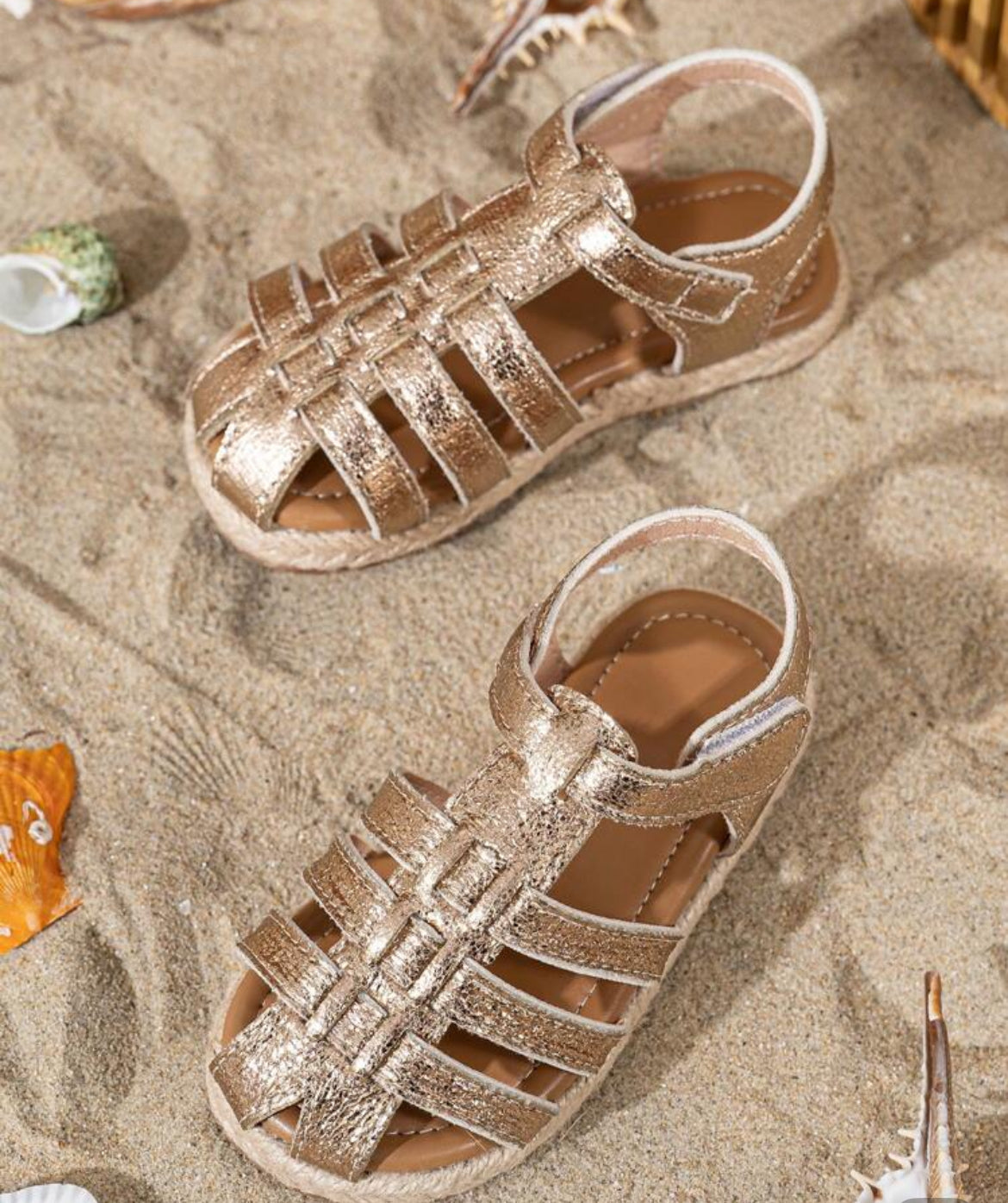 Gold slippers