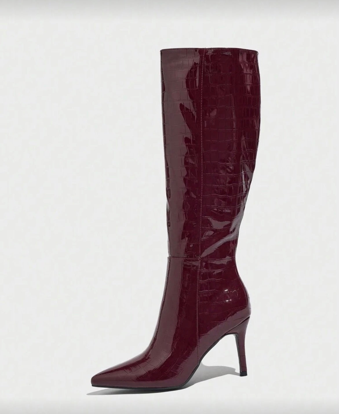 Burgundy boots