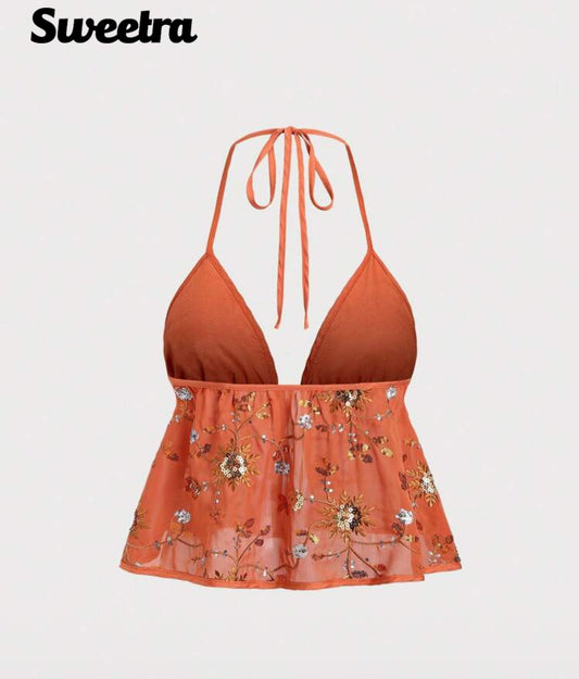 Tie strap top