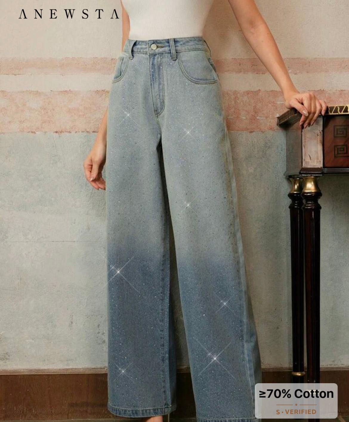 Wide leg jeans