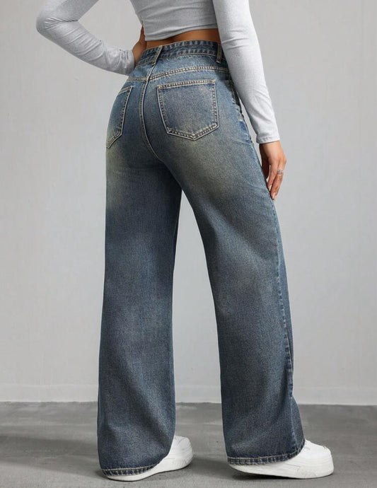Straight leg jeans