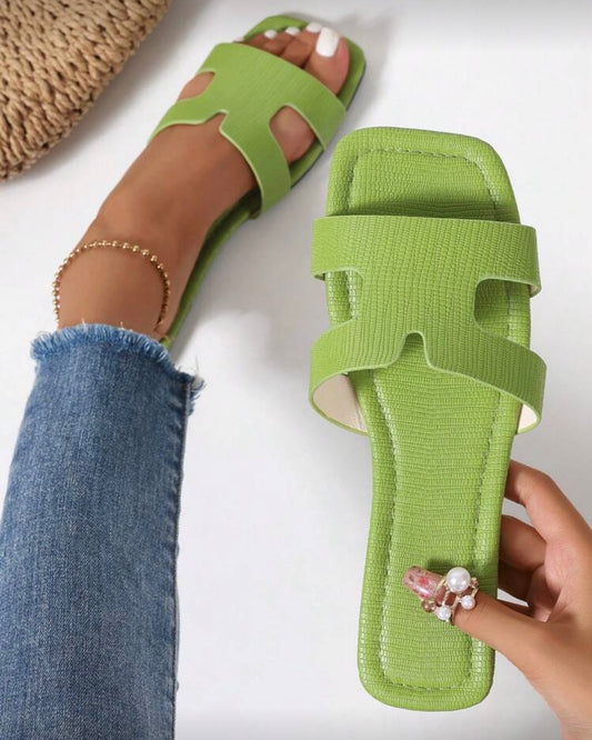 Green slippers
