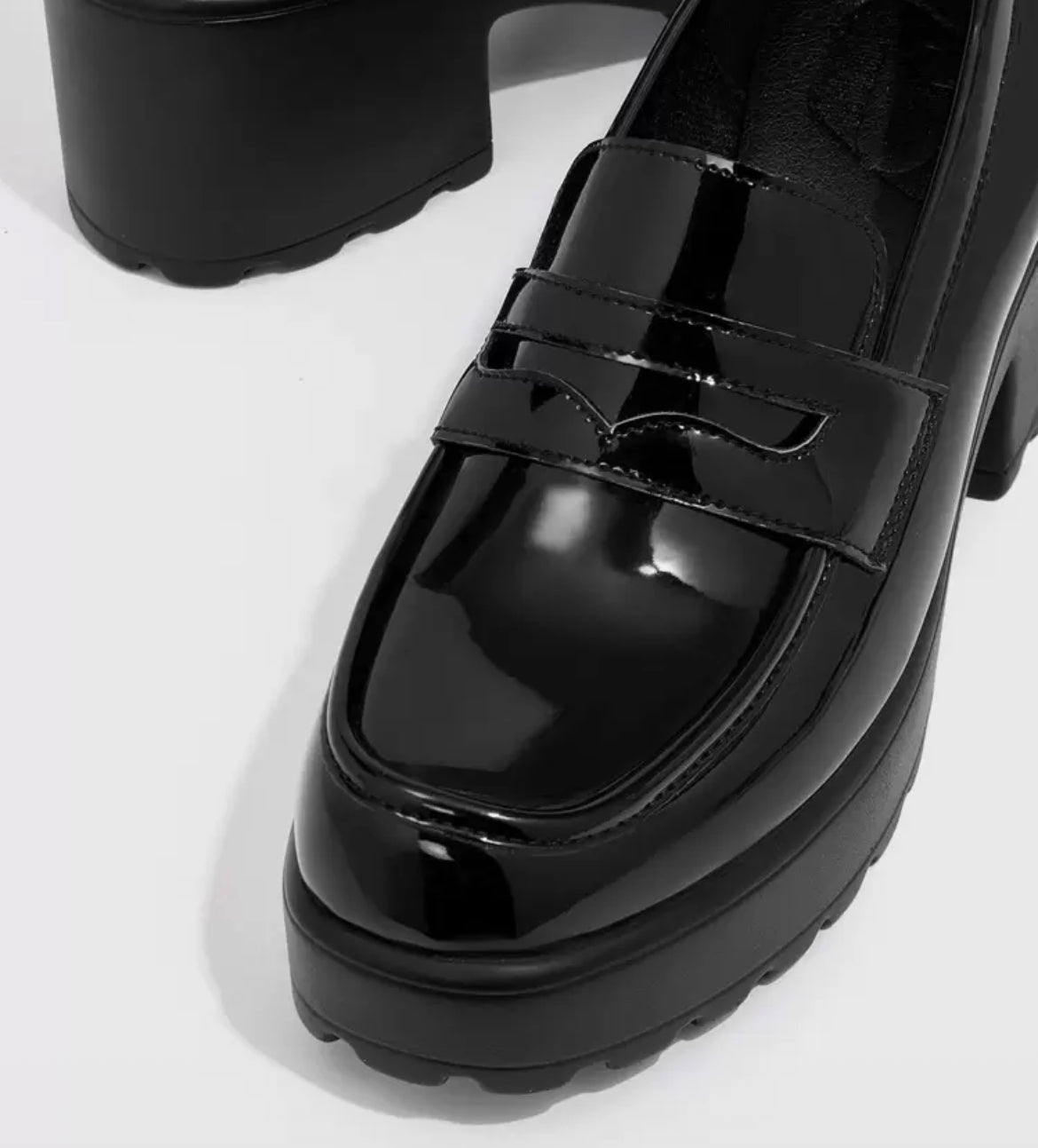 Black loafers