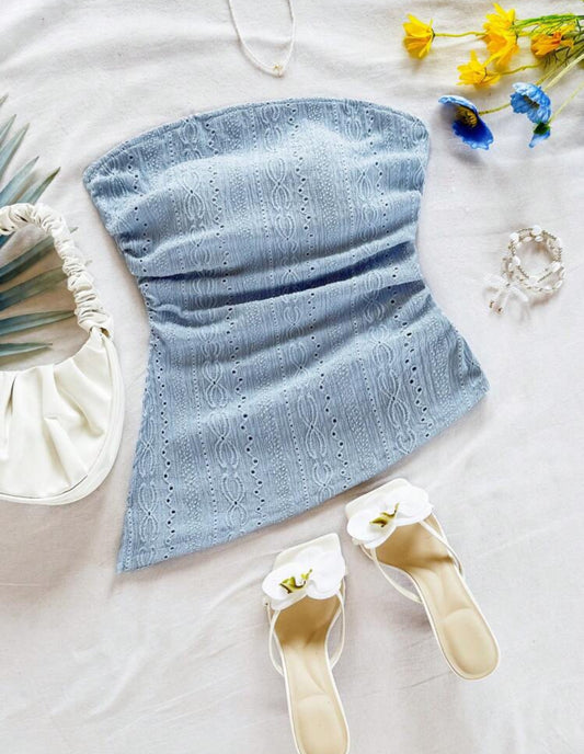 Light blue top