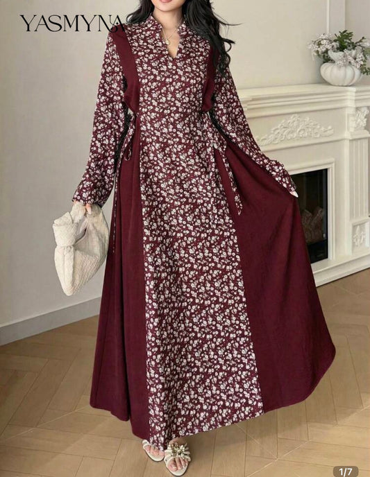 Burgundy dress