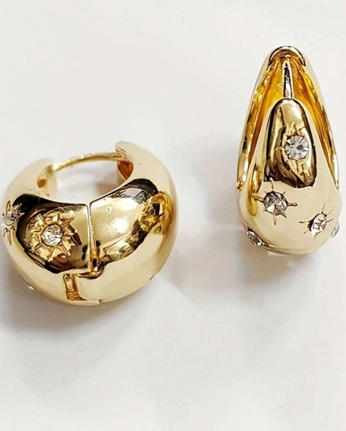 Gold earrings