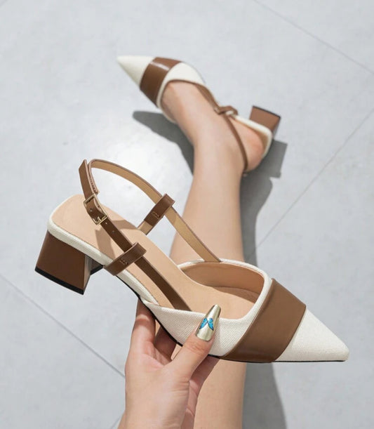 Beige heels
