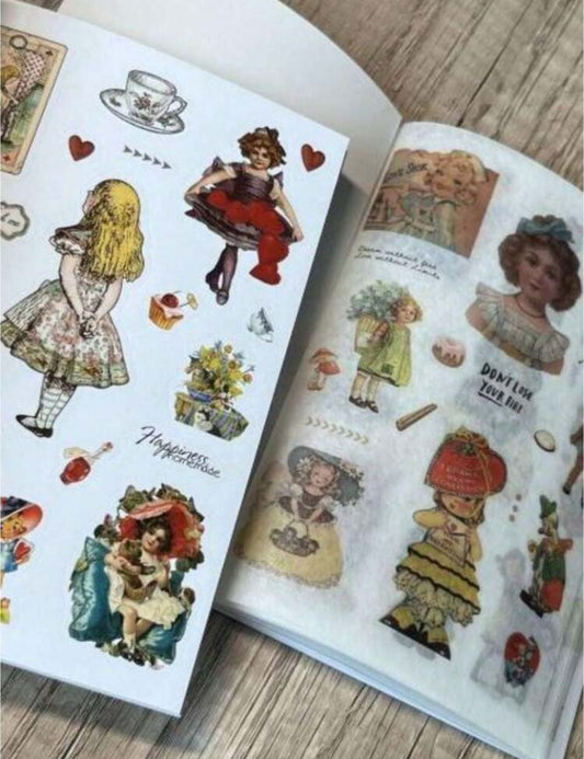 Vintage sticker book