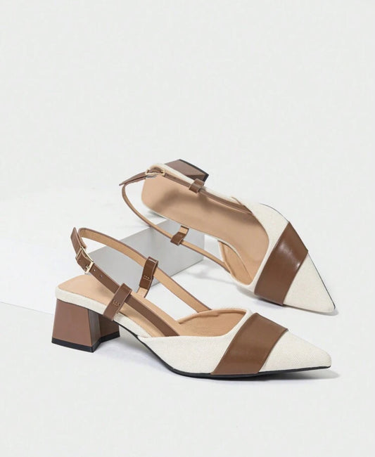 Beige heels