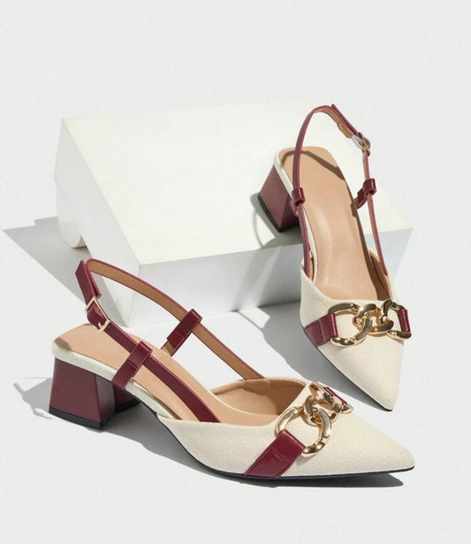 Beige heels
