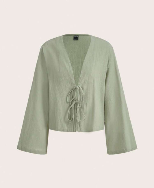 Front tie blouse