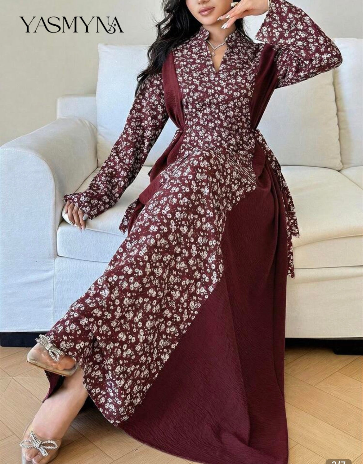 Burgundy dress