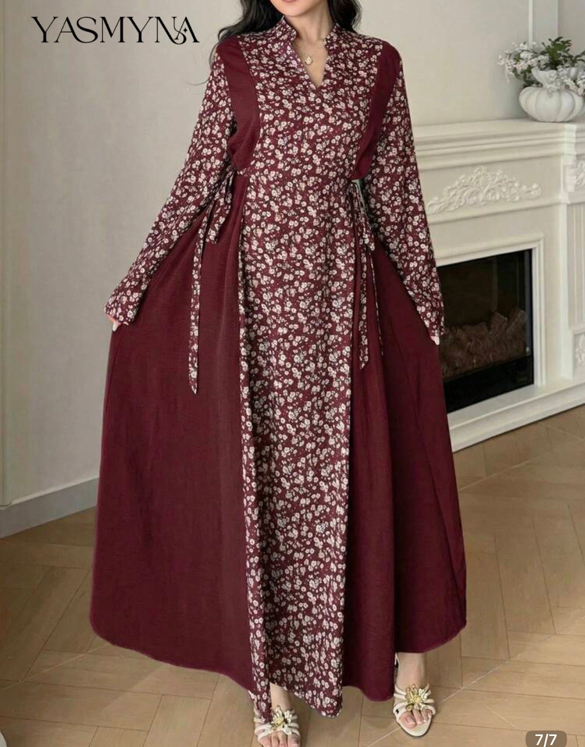 Burgundy dress