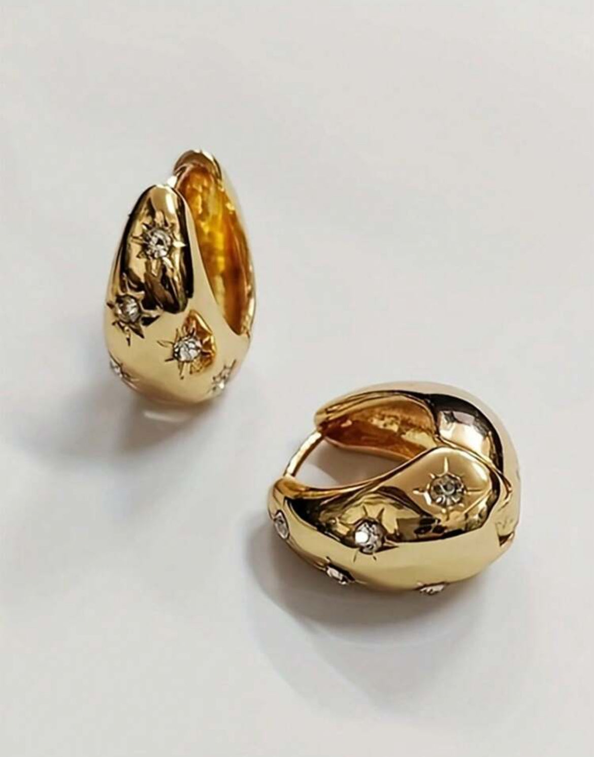Gold earrings