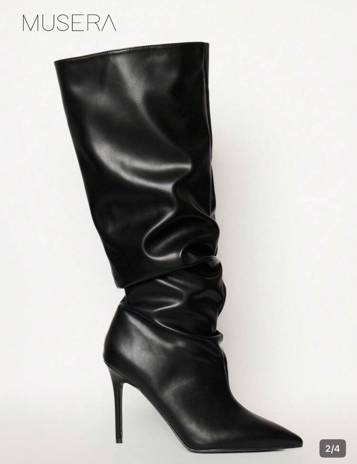 High-knee boots