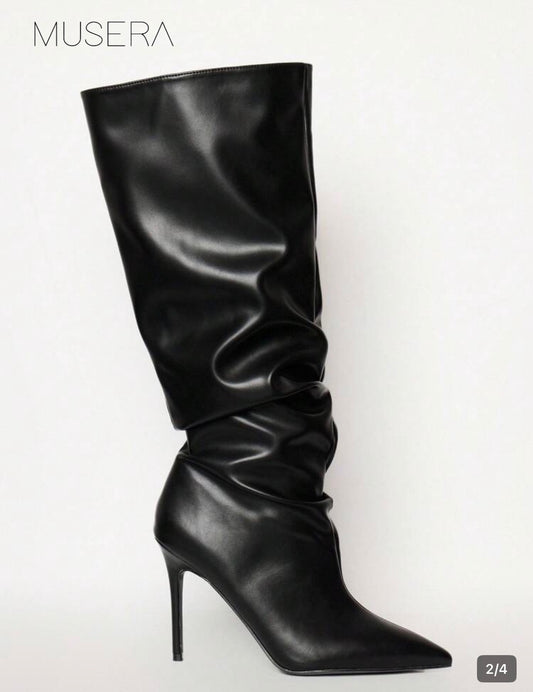 High-knee boots