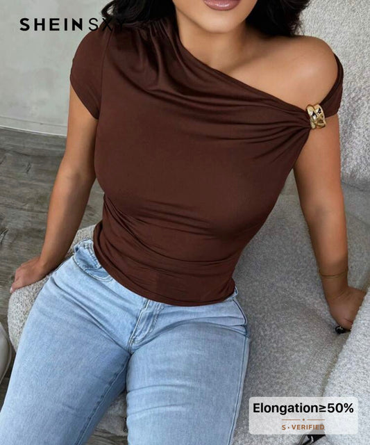 One shoulder top