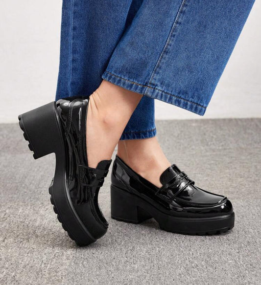 Black loafers