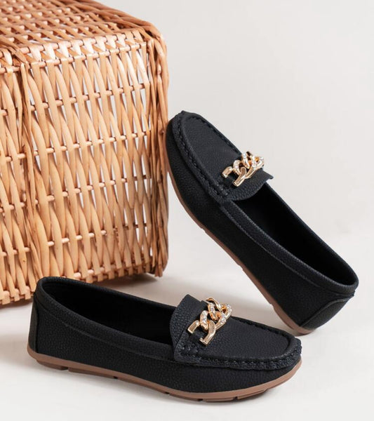 Black loafers