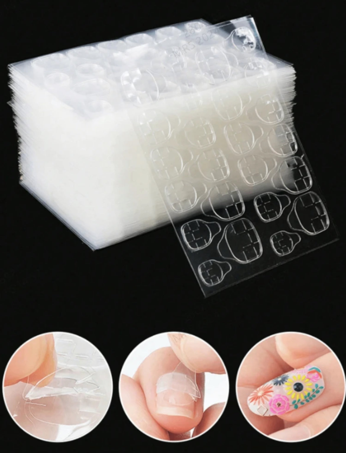 Double sided nail glue
