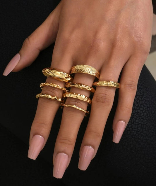 8pcs rings set