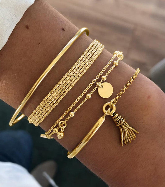 Gold bracelets