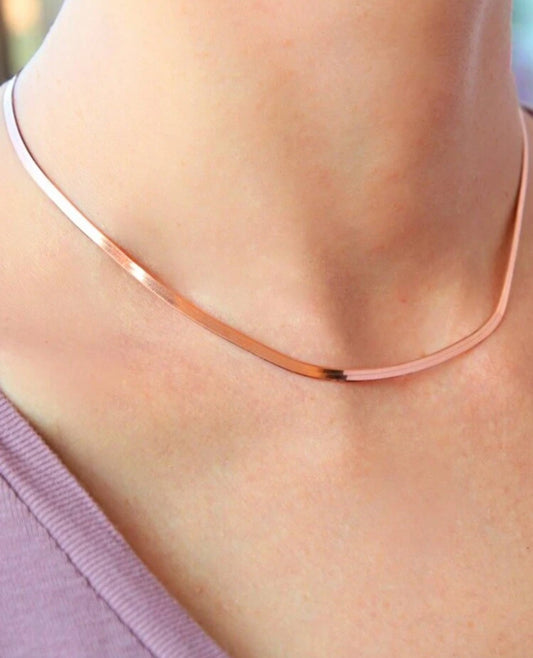 Rose gold necklace