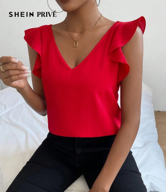 Red blouse