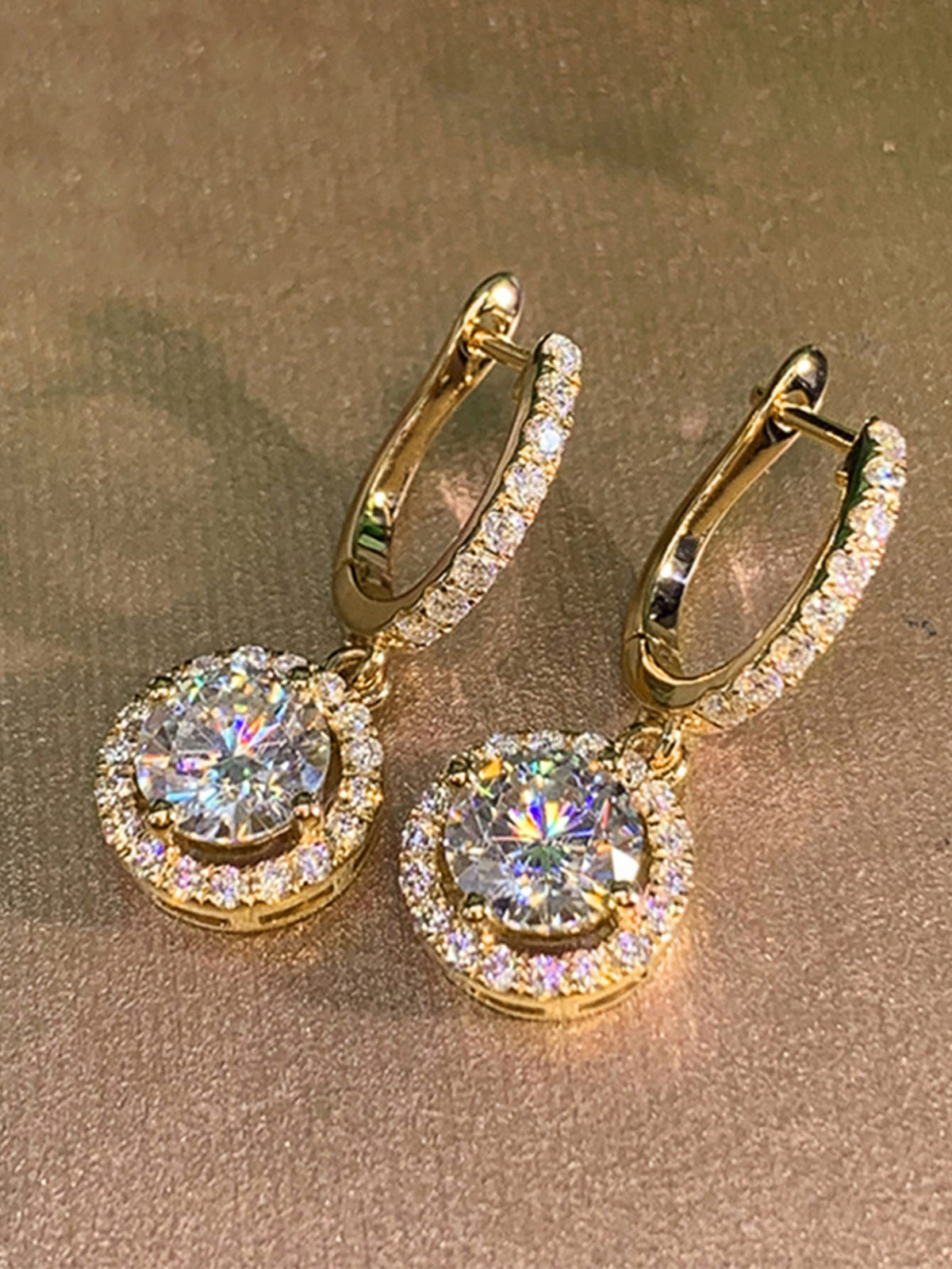 Gold earrings